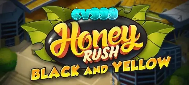 Honey Rush Black and Yellow স্লট গেমের গ্রিড এবং থিম